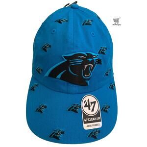 '47 Brand Clean Up NFL Carolina Panthers All Over Print Adjustable Men's Hat Cap